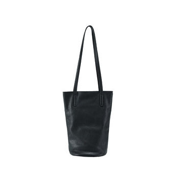 ⑱ HANDMADE Lazy Bucket Bag Female Genuine Leather Shoulder Bag Retro Simple Soft Leather Commuter Large Capacity Tote Bags