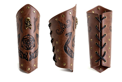 ㉜  HANDMADE Tattoo Wrist Guards Cosplay Knight Arm Band