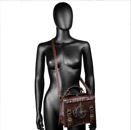 ㉗HANDBAG 2024 Punk Industrial Retro Women's Slant Bag