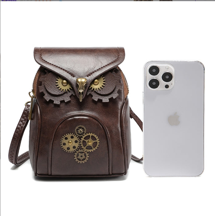 ㉘HANDBAG Owl Designs Women's One-Shoulder Crossbody Bag Small Square Bag