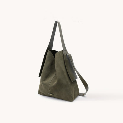 ⑧HANDBAG Large Suede Tote Bag With Hanging Ears Lazy Commuter Shoulder Crossbody Bag Fall/Winter 2024