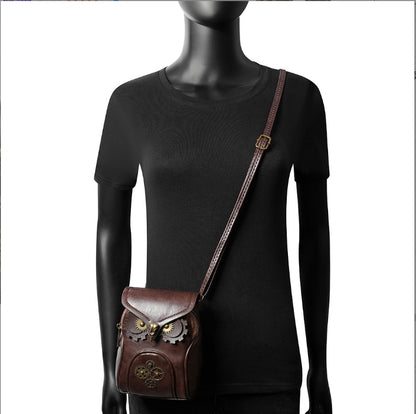 ㉘HANDBAG Owl Designs Women's One-Shoulder Crossbody Bag Small Square Bag