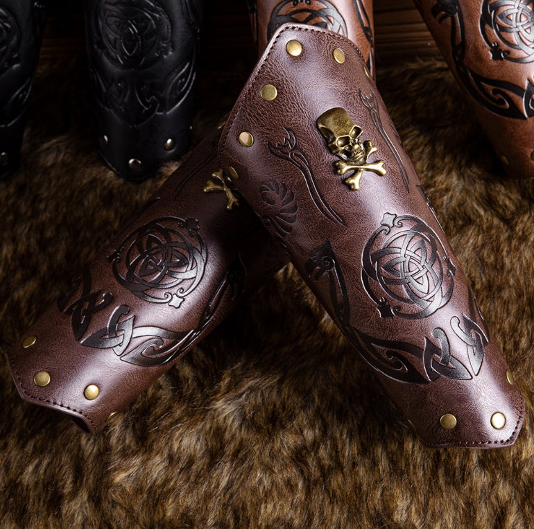 ㉜  HANDMADE Tattoo Wrist Guards Cosplay Knight Arm Band