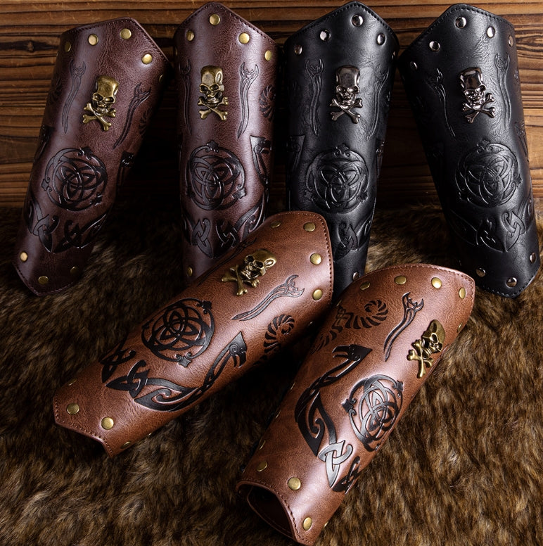 ㉜  HANDMADE Tattoo Wrist Guards Cosplay Knight Arm Band