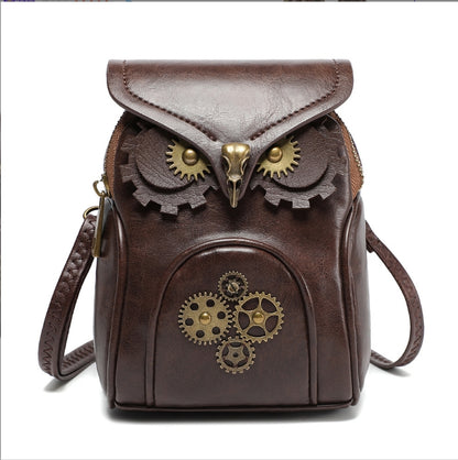 ㉘HANDBAG Owl Designs Women's One-Shoulder Crossbody Bag Small Square Bag